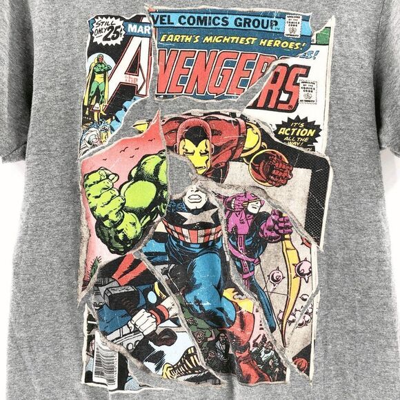 Marvels Men's Gray Avengers Graphic Basic Tee T Shirt Size S - Picture 4 of 4